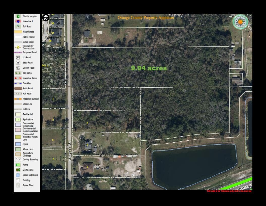 Map w:parcel lines - 12995 Reaves Rd
