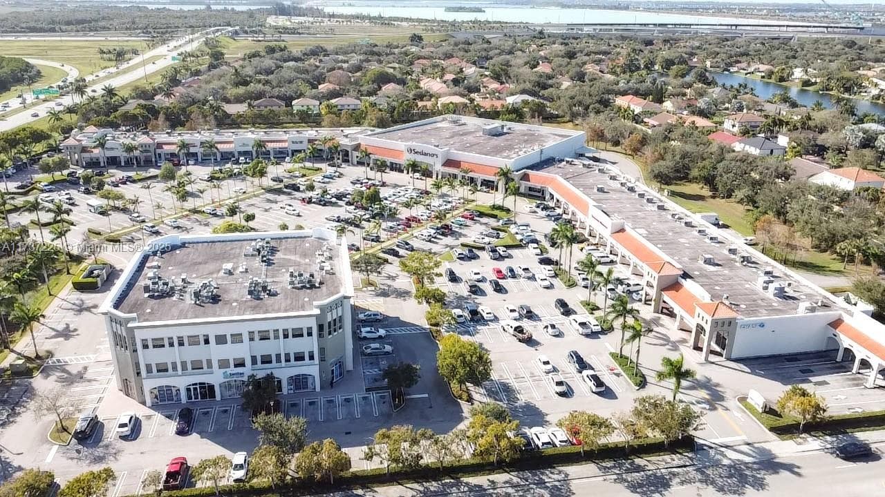 Aerial view of the neighborhood near the Plaza