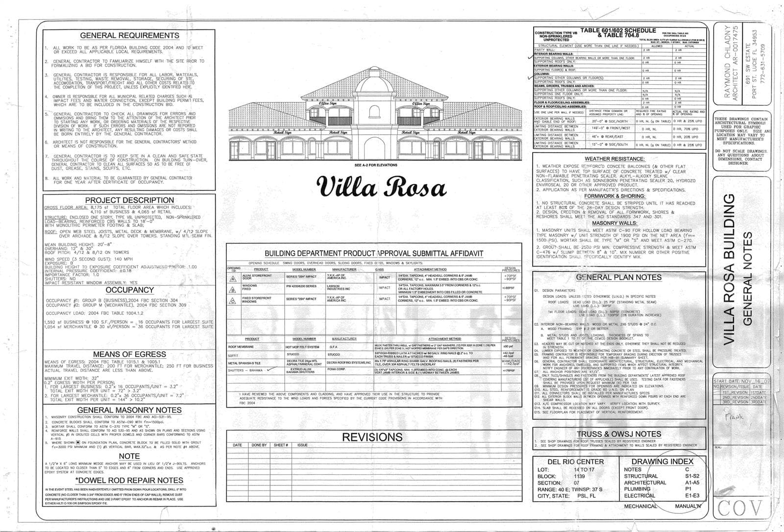 Villa Rosa Plans