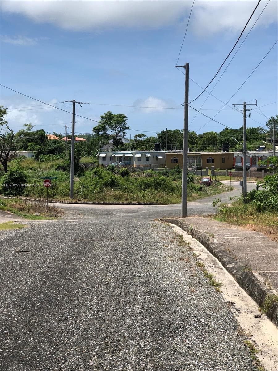 crossroads leaving community with view of corner lot 443.