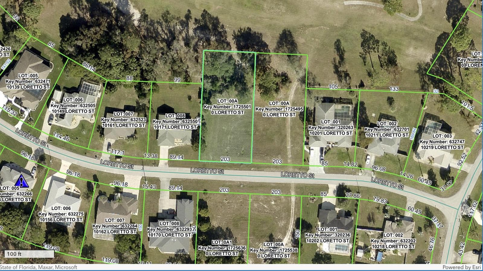 Parcel 5 Loretto St Aerial