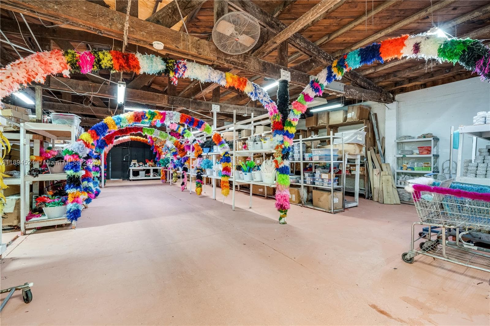 Inside the building that is being sold along this lot.