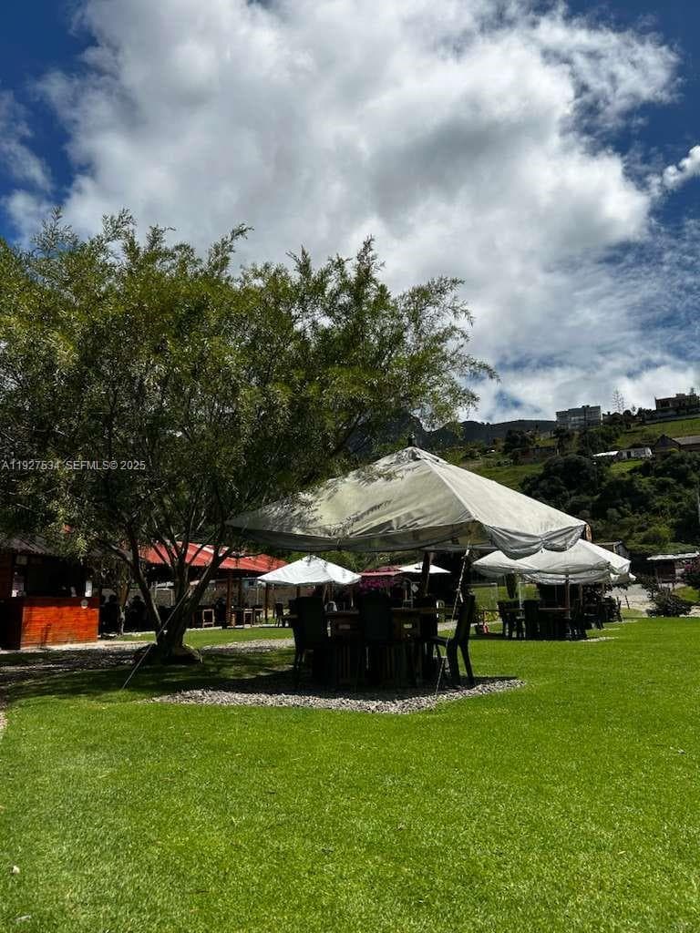 Outdoor seating area featuring well-spaced furnishings, natural shade, and open views ideal for guest comfort and circulation.