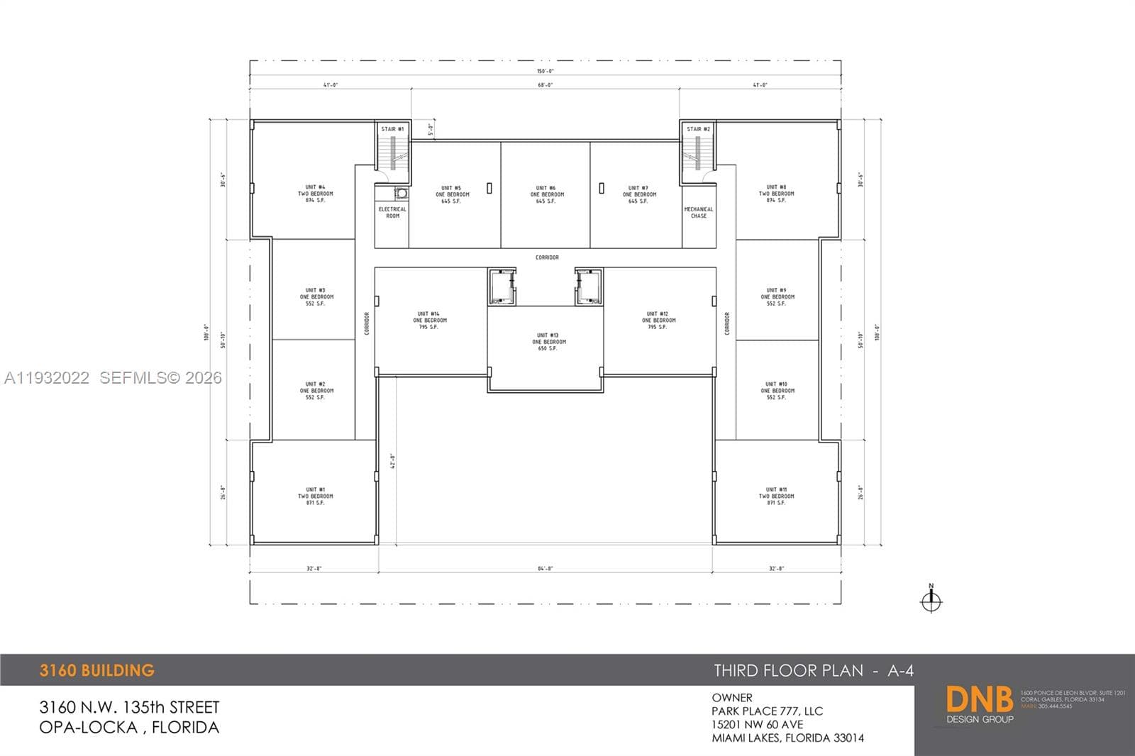 3rd Floor 14 Units