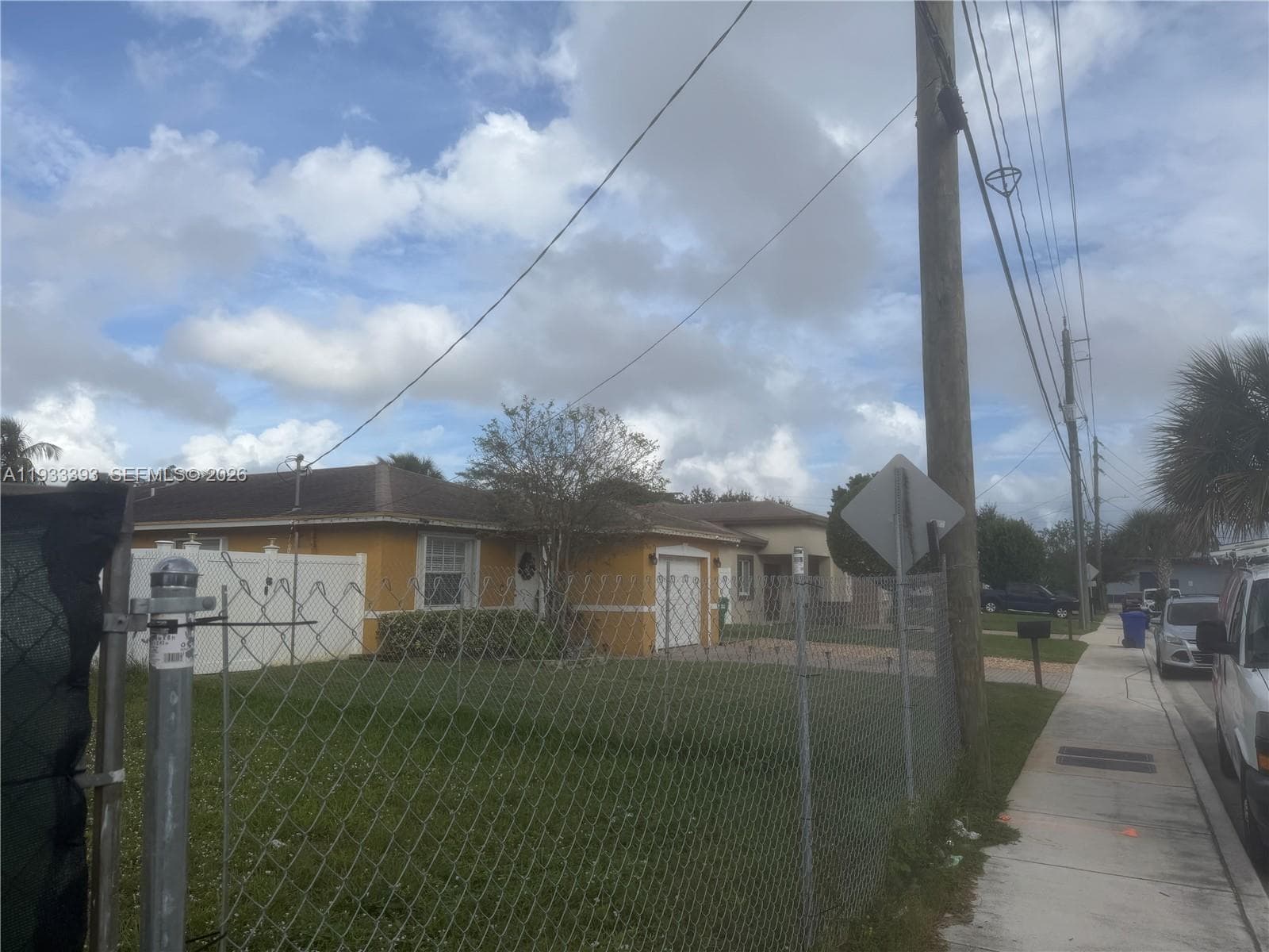 Newer house on east side of the lot
