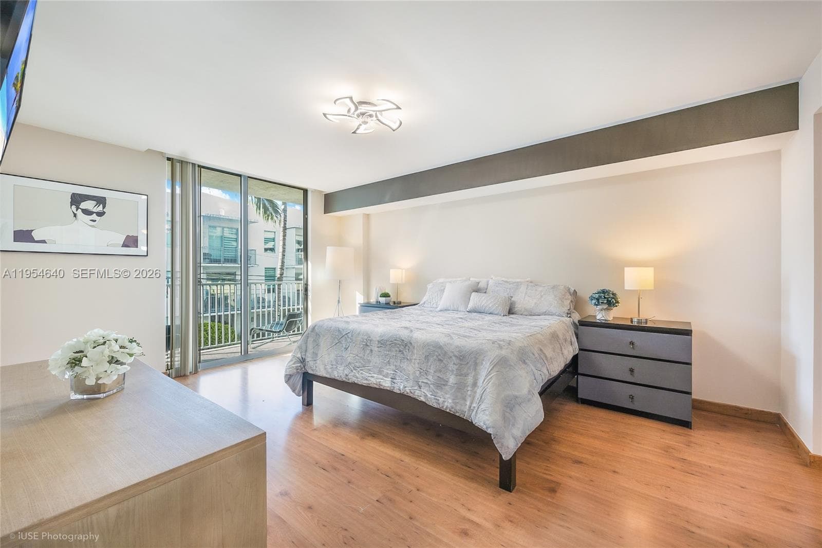 Second floor master bedroom with a balcony