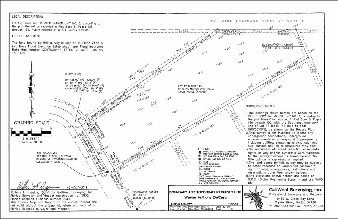 Survey 11991 W Flaxen