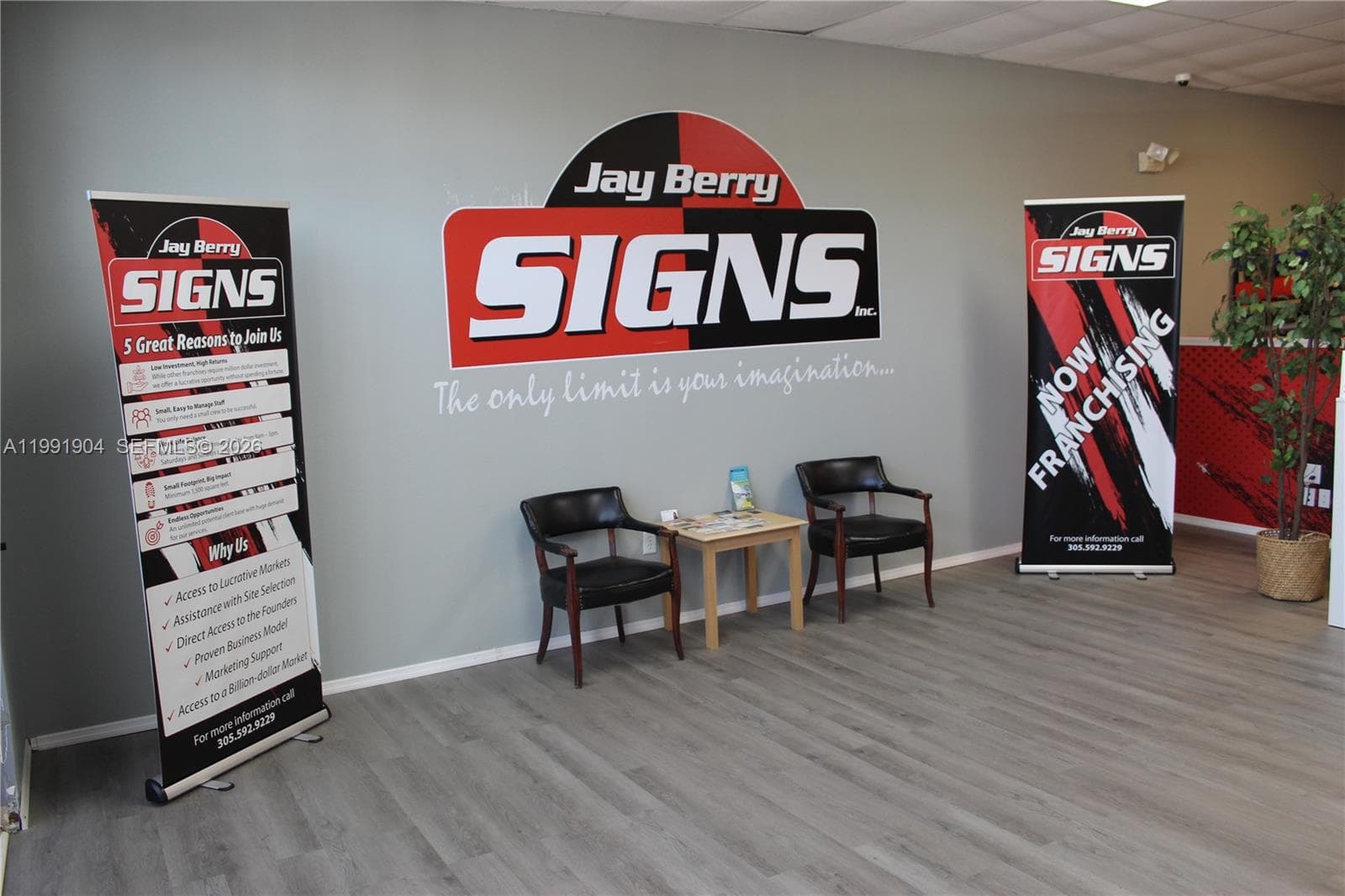 Customer waiting area.