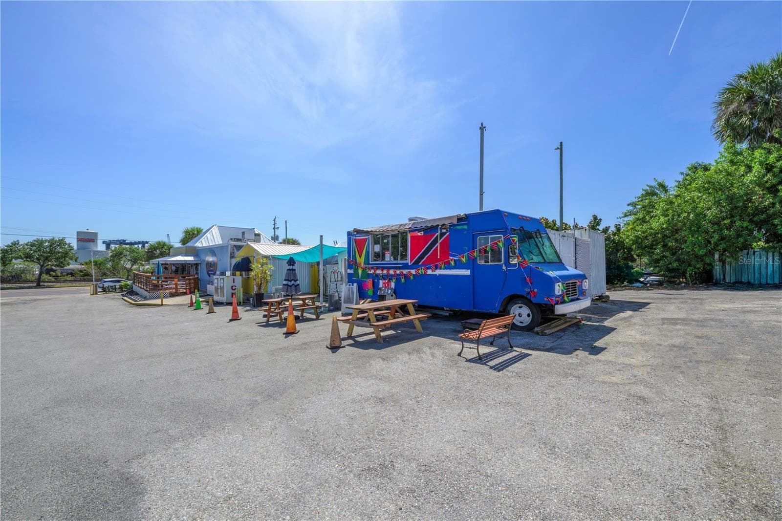 Parking Lot with Food Truck