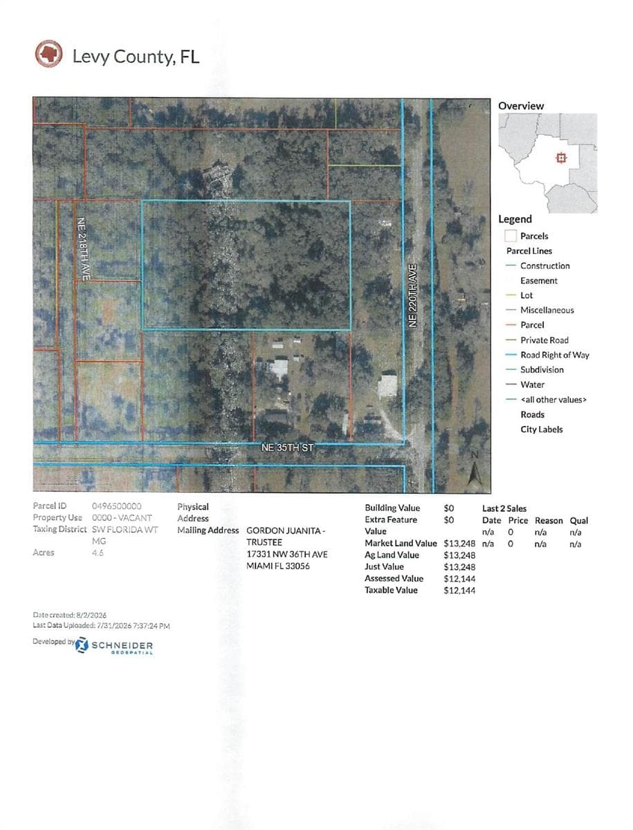 Xxx NE 35 Street, Williston FL 32696