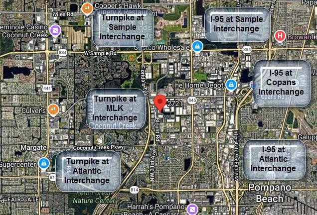 Location Aerial with Interchange Labels