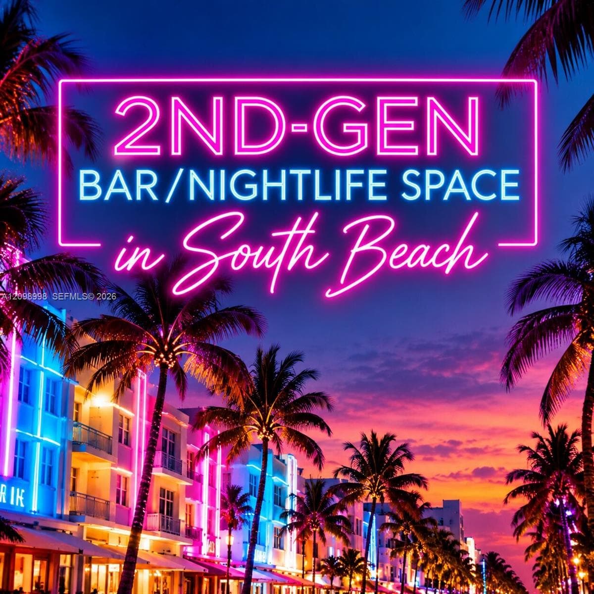 2nd-Generation Bar/Nightlife Space in South Beach, South Miami FL 33139