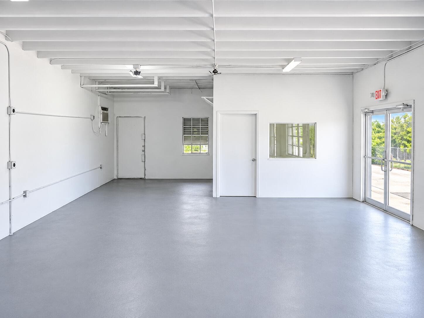 Bright Empty Industrial Studio Interior