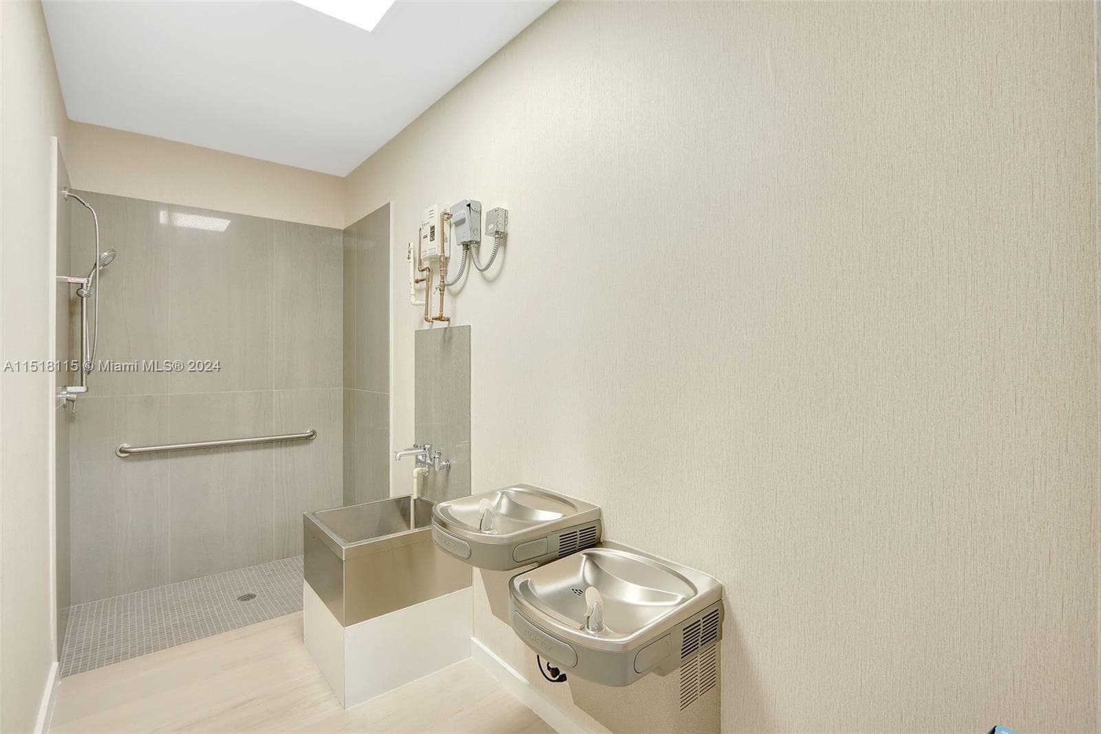 Shower and mop sink area