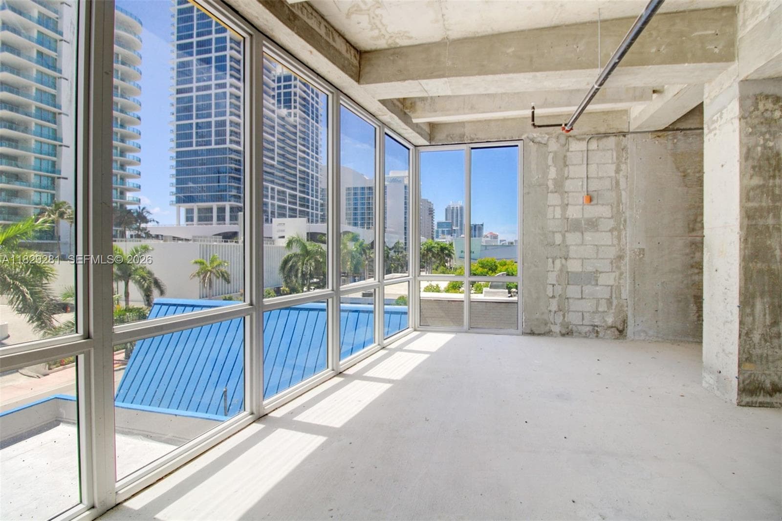 Lease space raw or finished. Lease 3 to 5 years w/ options to renew.