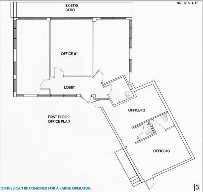 1st Floor Floor Office Plan not to scale