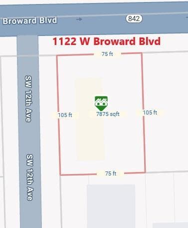 1122 W Broward Blvd_Lot Dimensions
