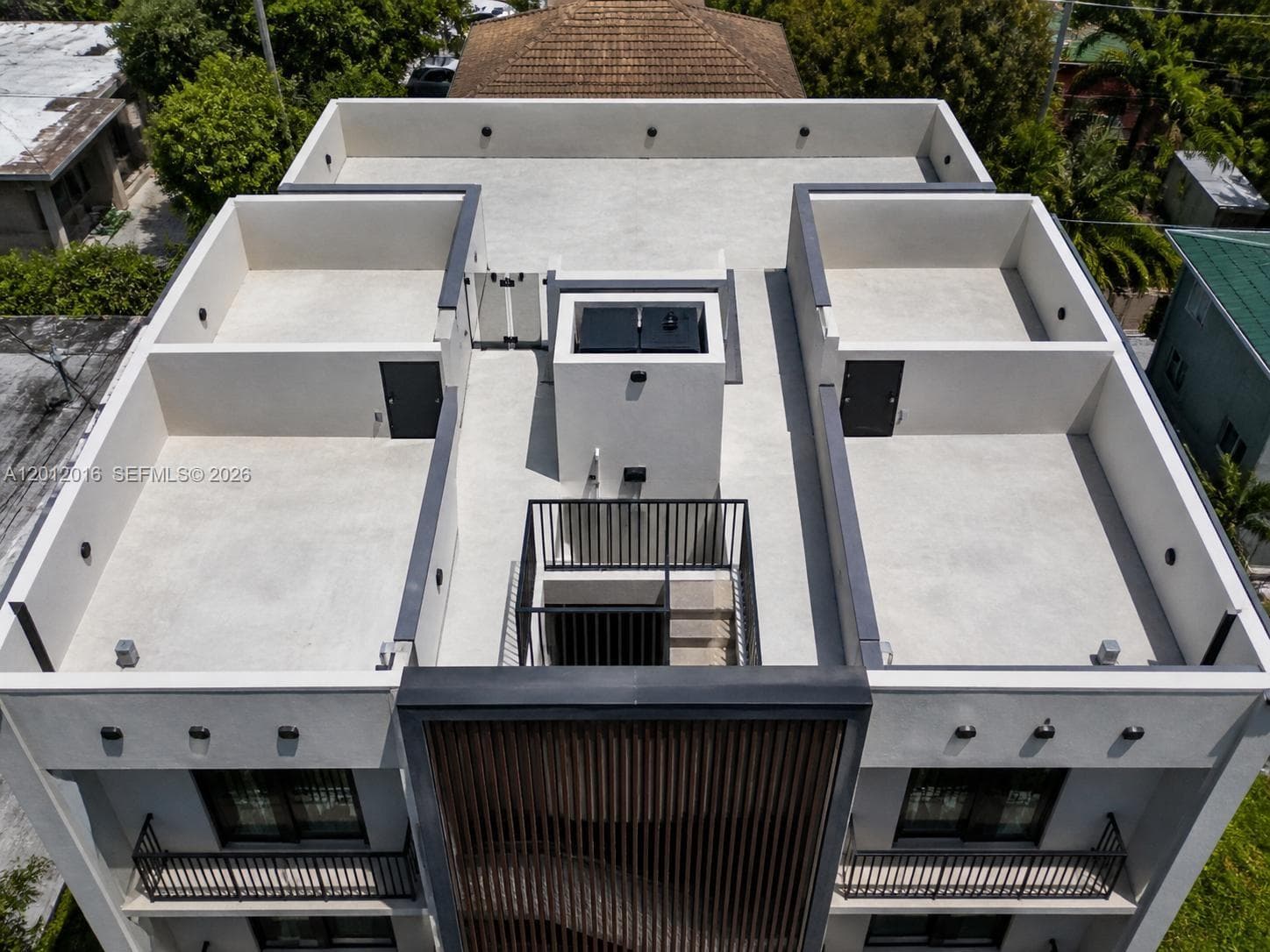 Rendering of roof top. One roof top space for each residence.