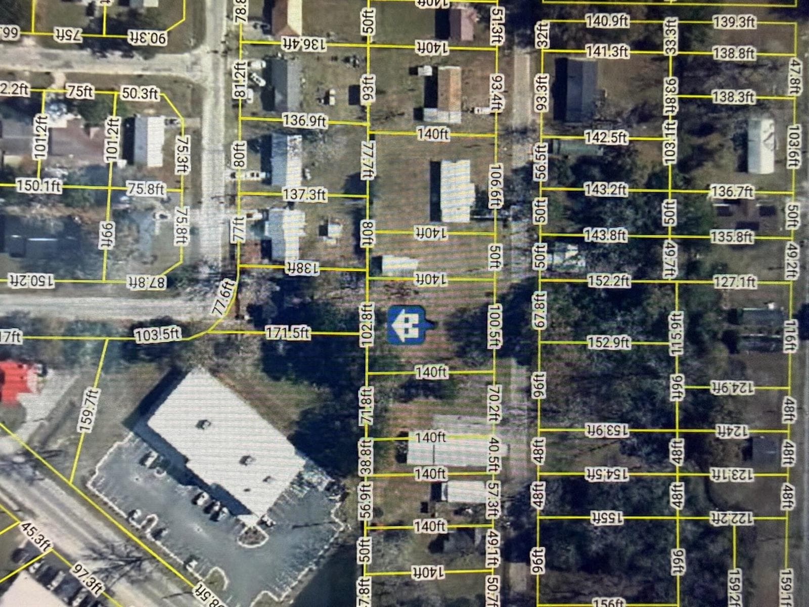 Washington lot dimentions