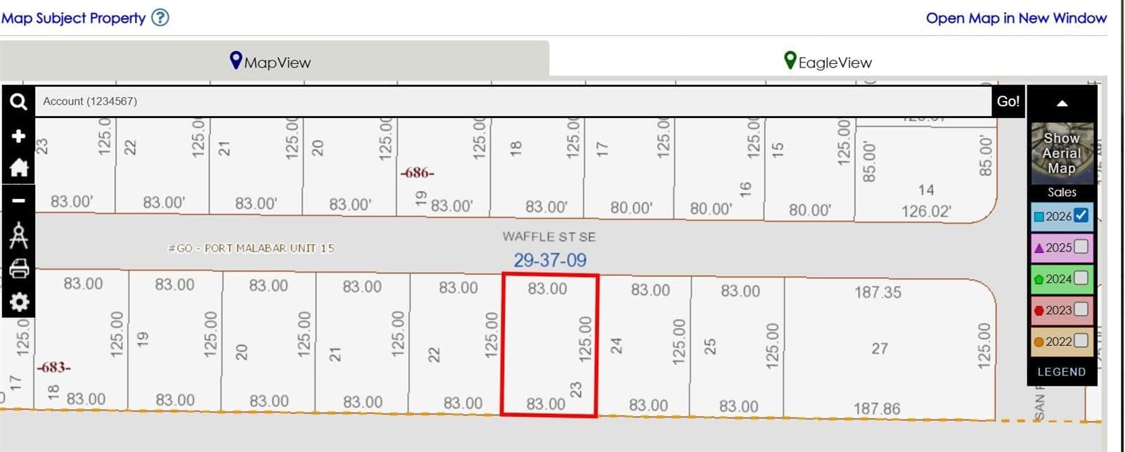 1254 WAFFLE ST SE PALM BAY FL 32909 Map
