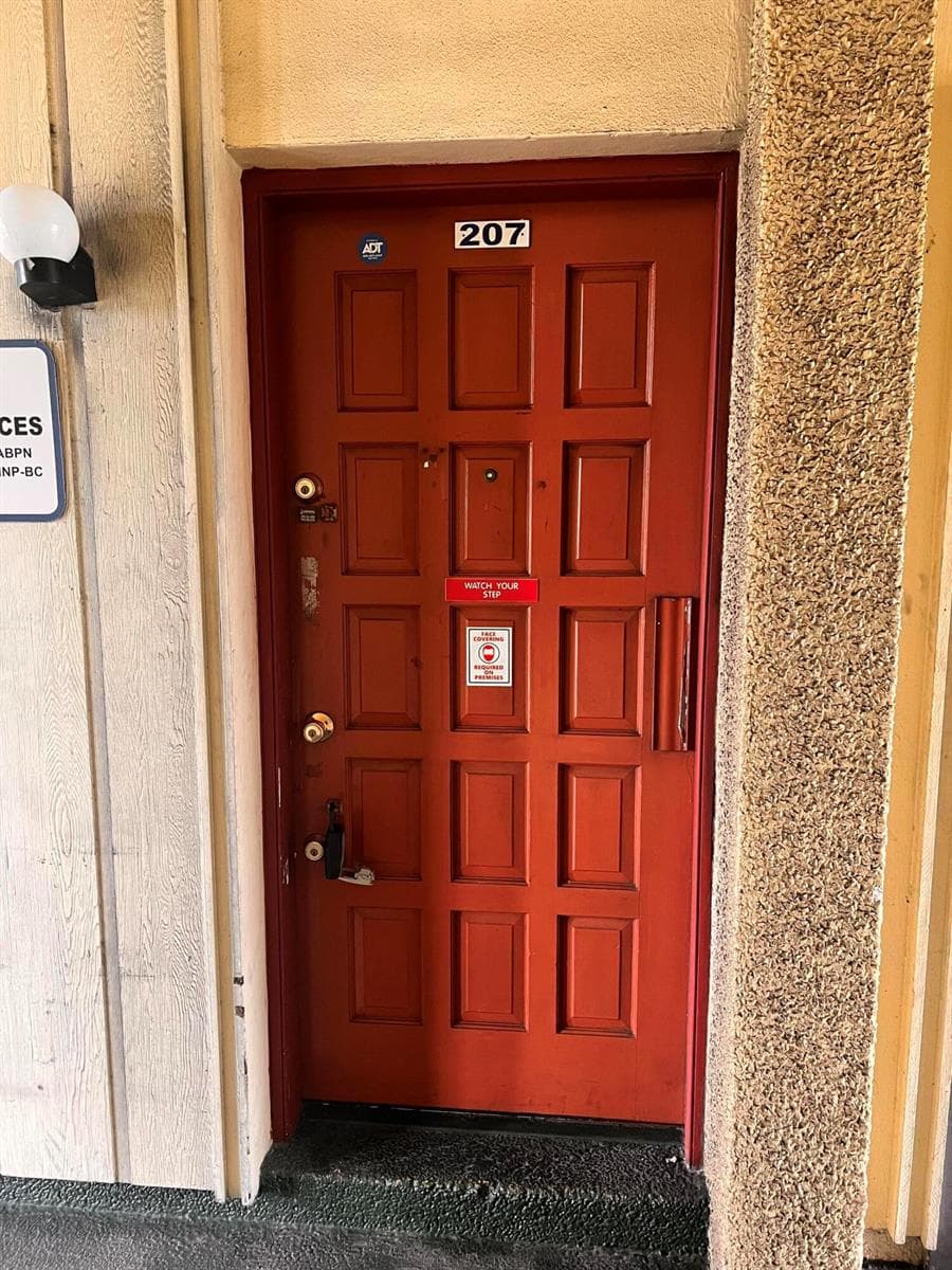 front door.