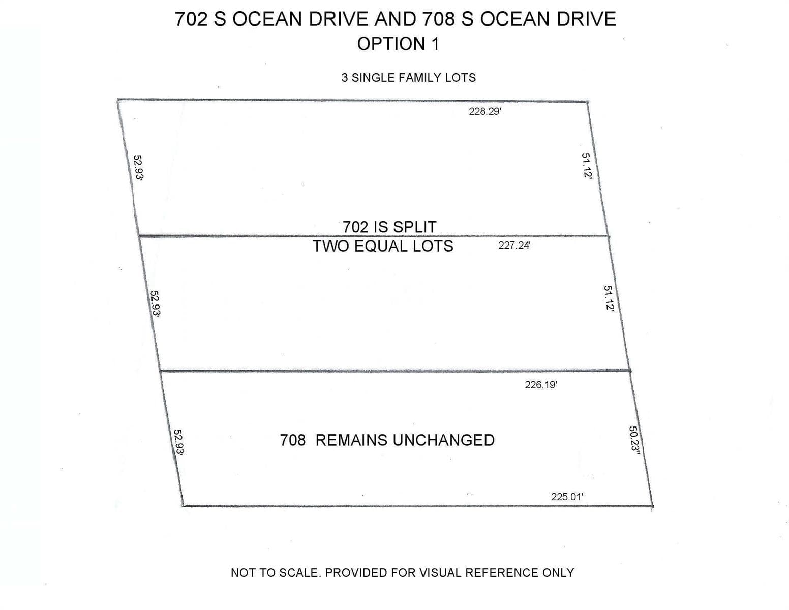 Lot Lines for 3 Lots