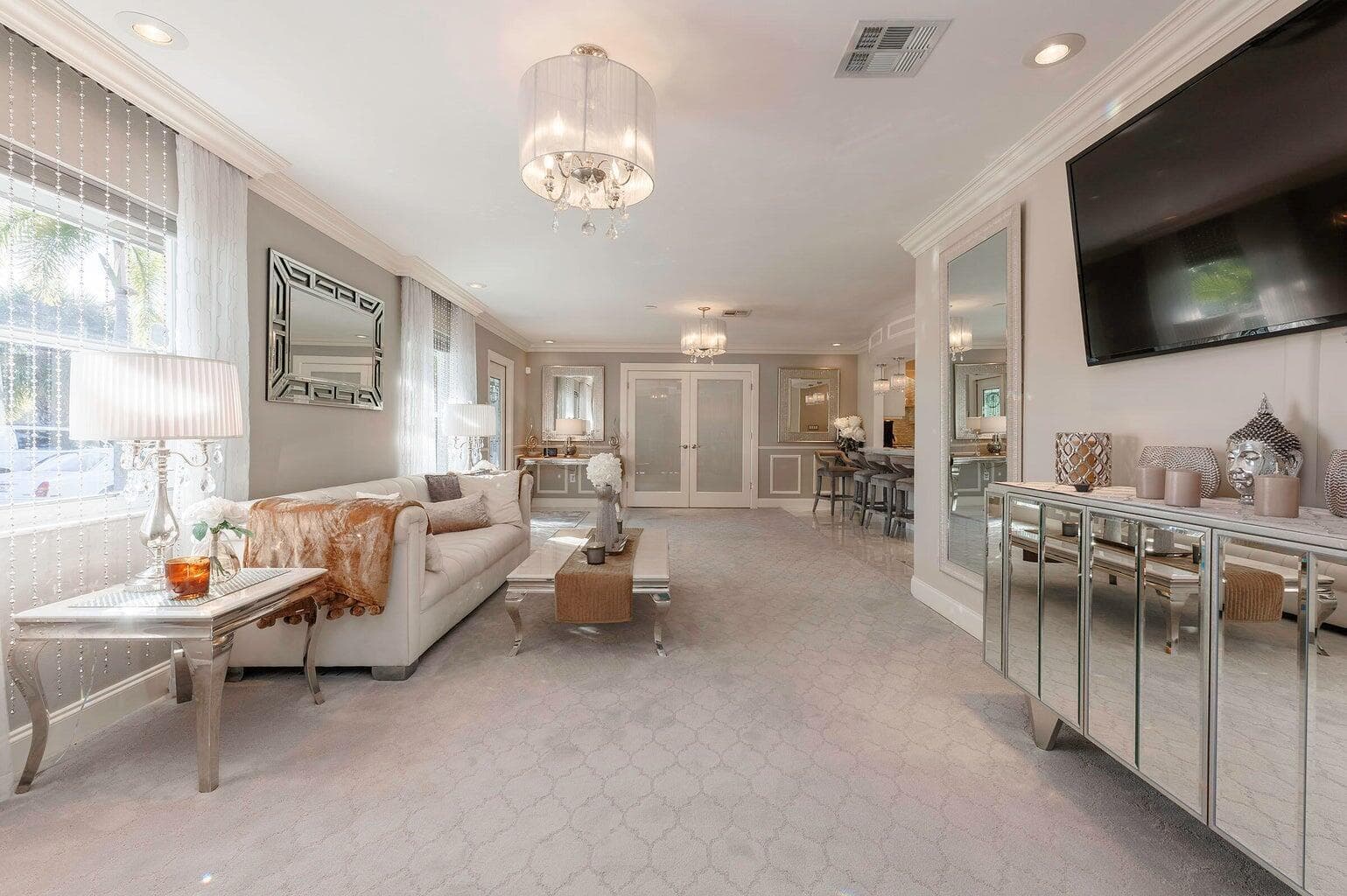 lviing room and dining room