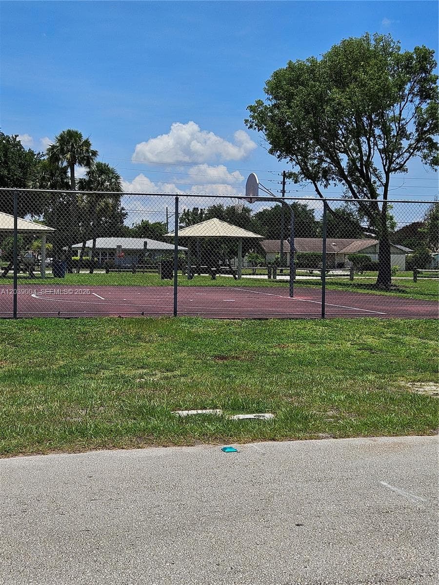 Community park basketball court