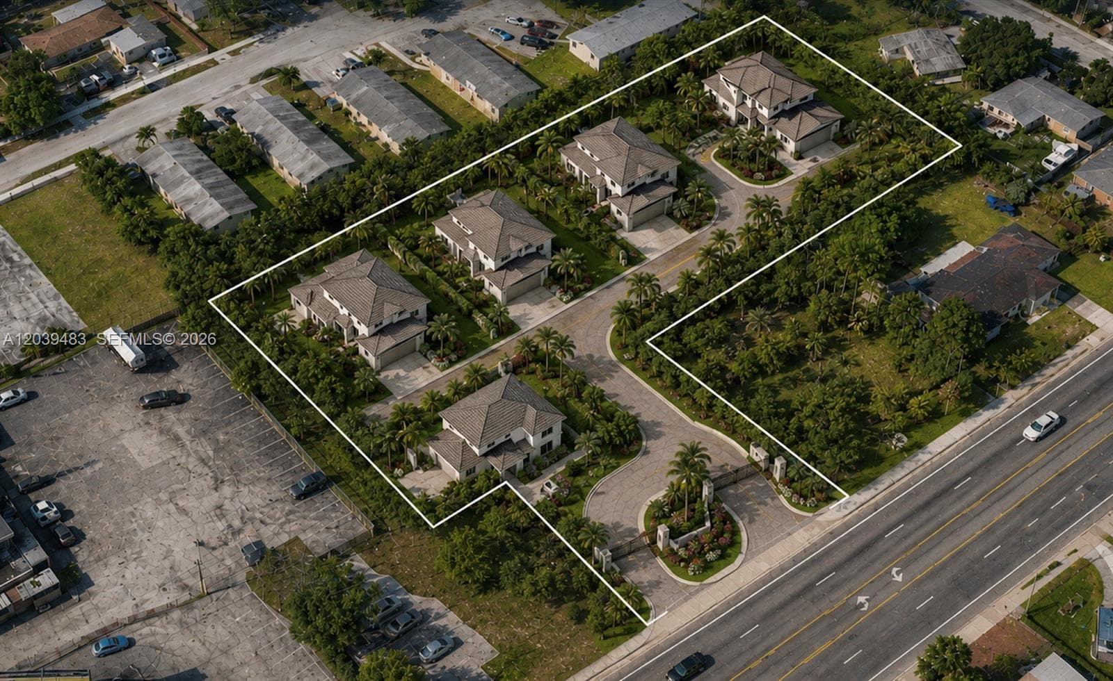 RENDERING - 5 House Development can be built