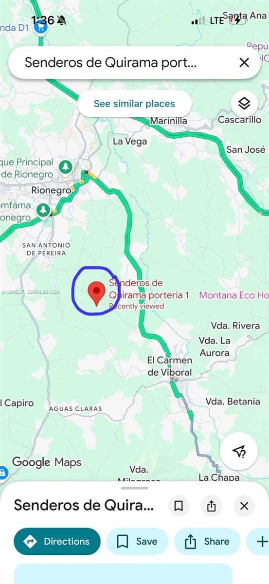 VIA CARMEN VIBORAl lote17 Carmen de Viboral a 4 minutos del parque, Other Country - Not In USA FL 000