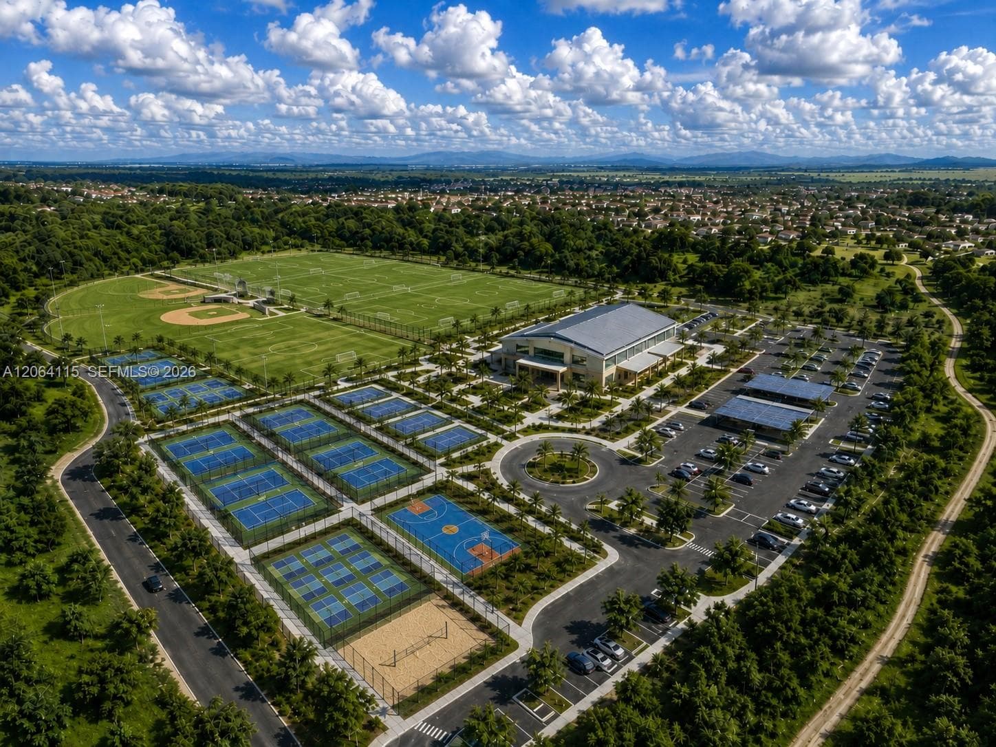 SPORTS COMPLEX RENDERING AERIAL VIEW- VIRTUAL IMAGE
